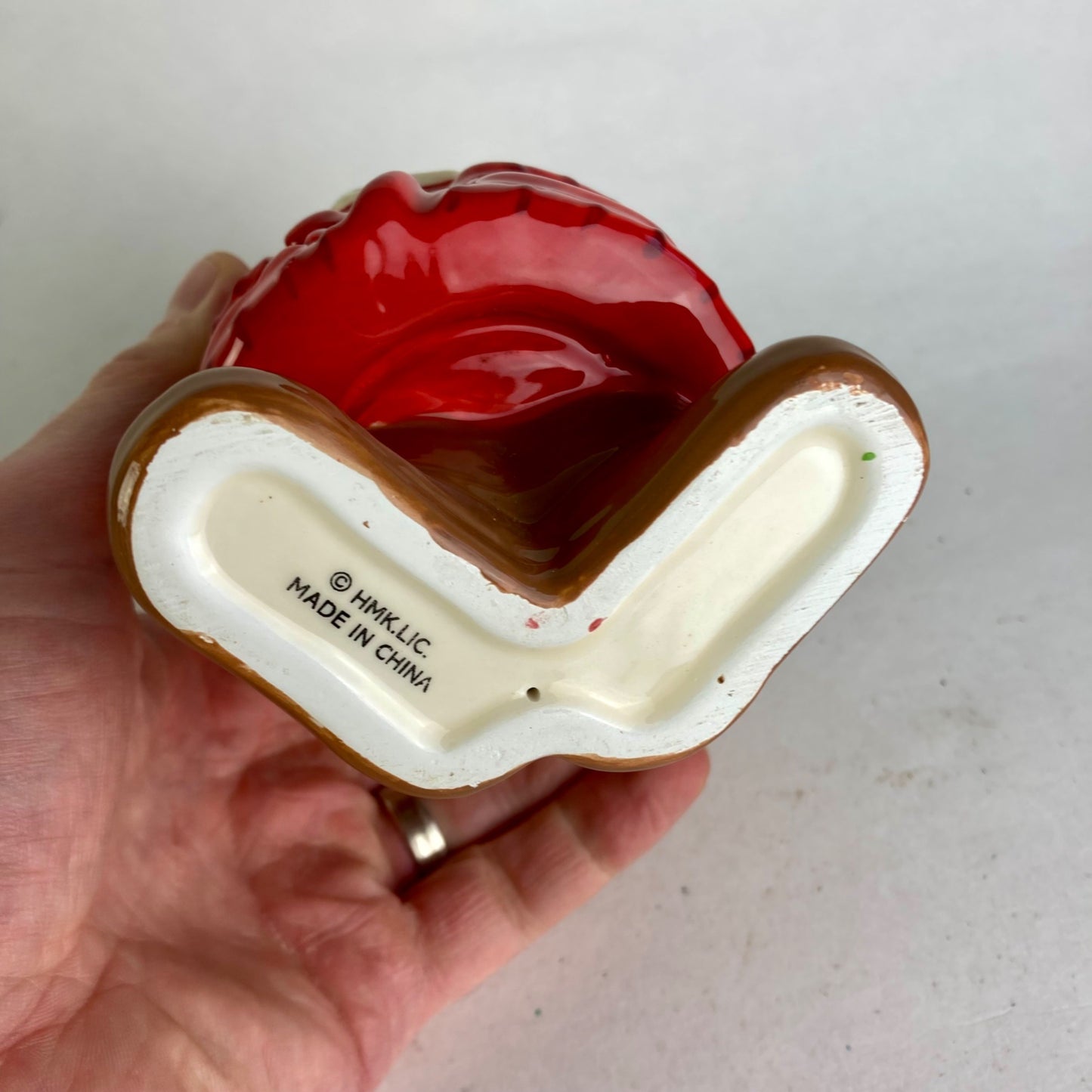 Hallmark Santa Claus Tea Light Candle Holder 7" Christmas Ceramic NICE!