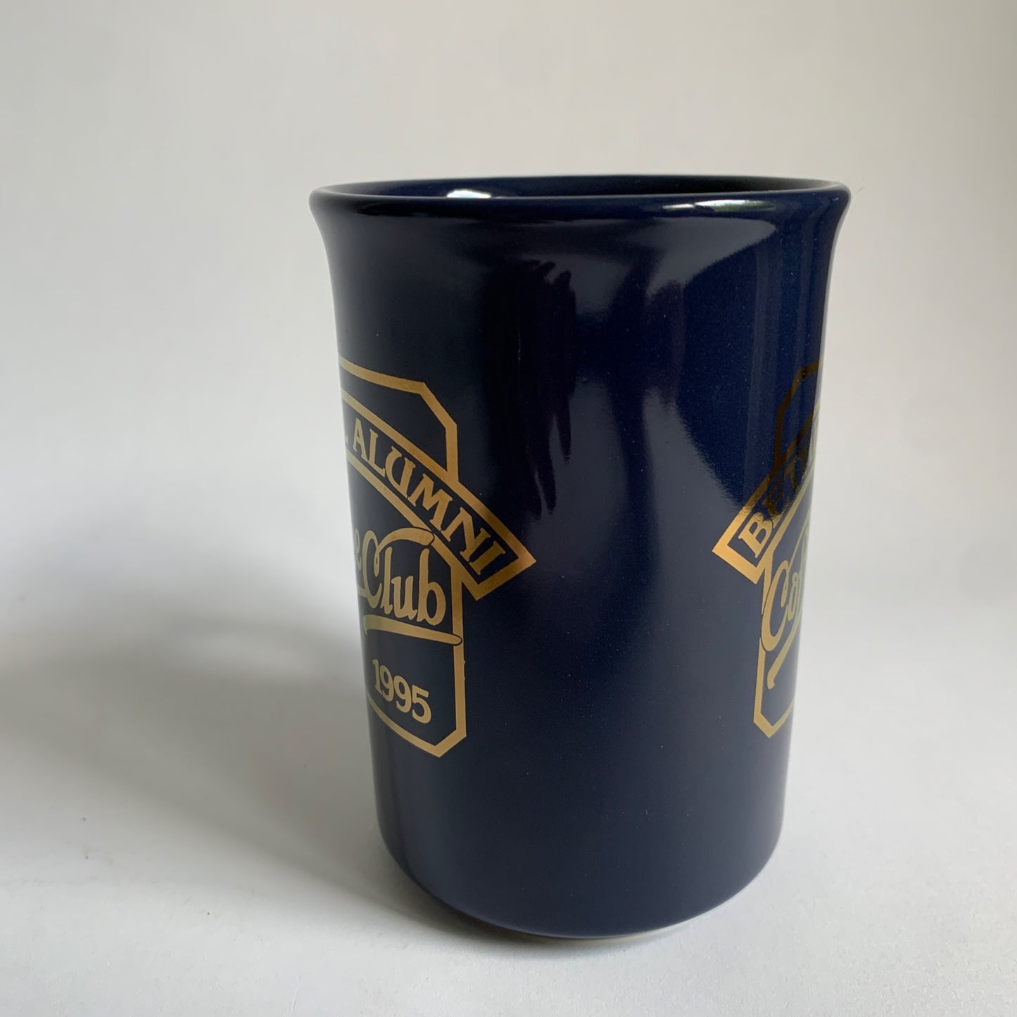 1995 Bethel Alumni Coffee Club Vintage Navy Gold Mug