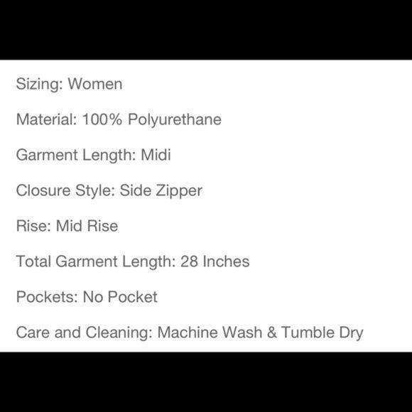 NEW Prologue A-Line Midi Skirt Faux Leather