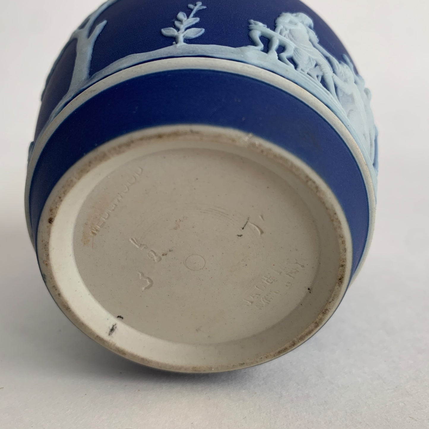 Wedgewood Jasperware Cobalt Creamer Pitcher *HAS REPAIRS*