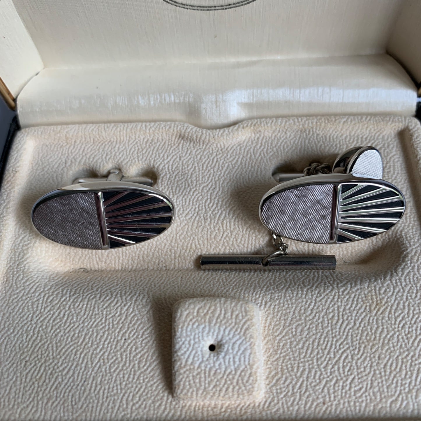 Towncraft by Swank Vintage Cufflinks and Tie Clip In Box