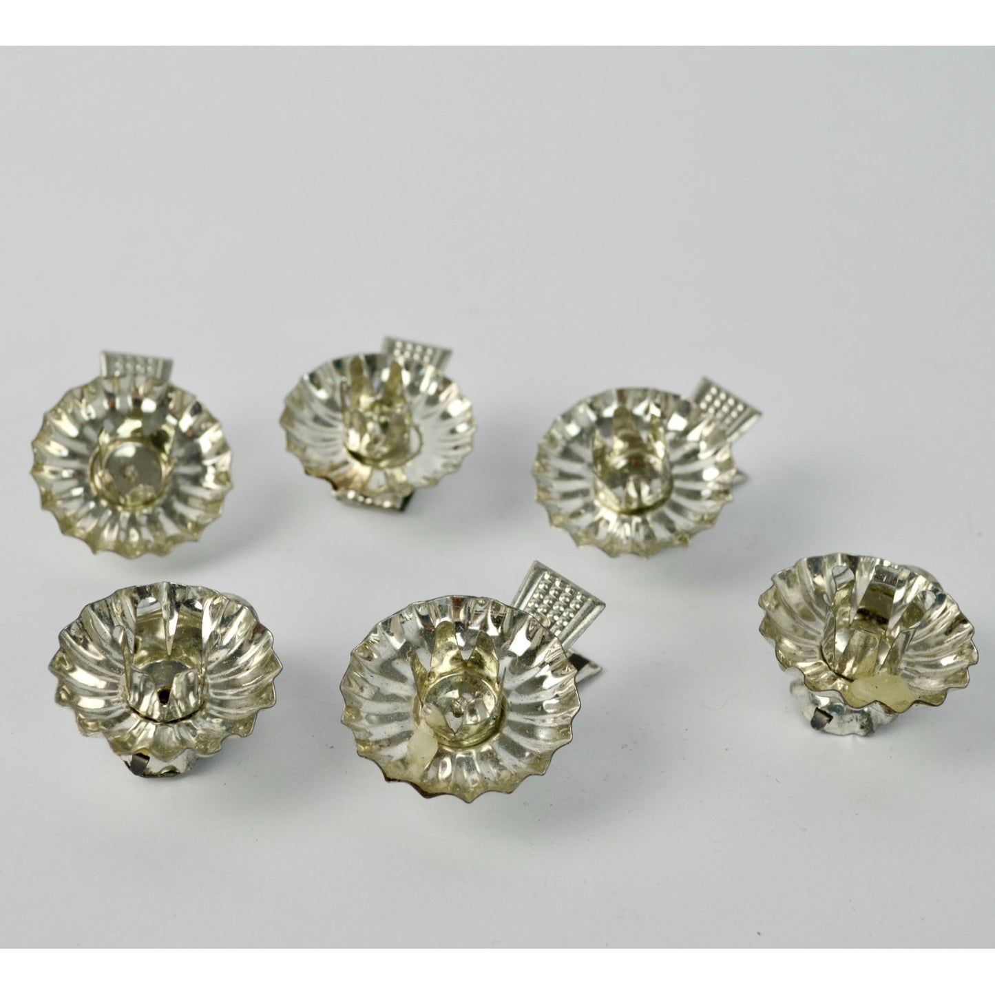 Vintage Aluminum Christmas Tree Candle Clips Lot of 6