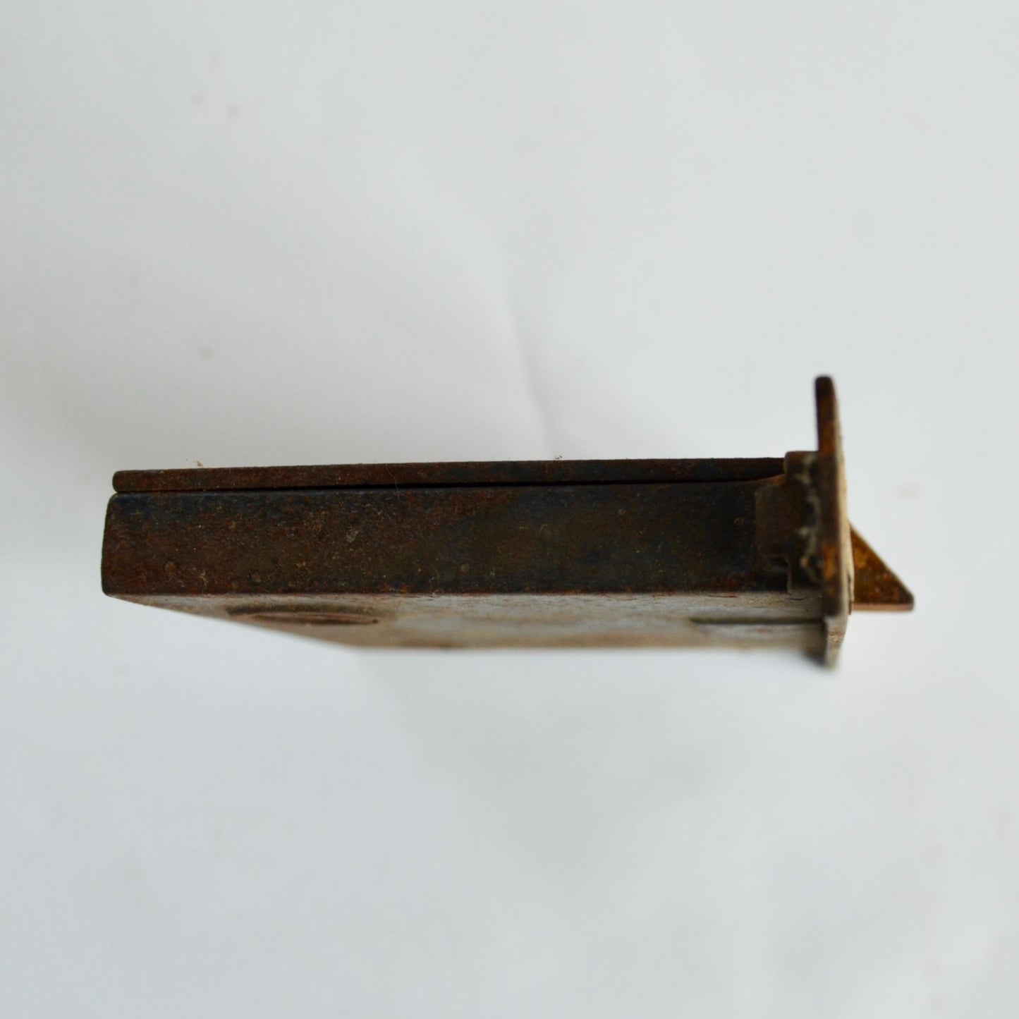 Antique Mortise Door Lock Cast Iron 5.25" Vintage Latch Salvage NO KEY