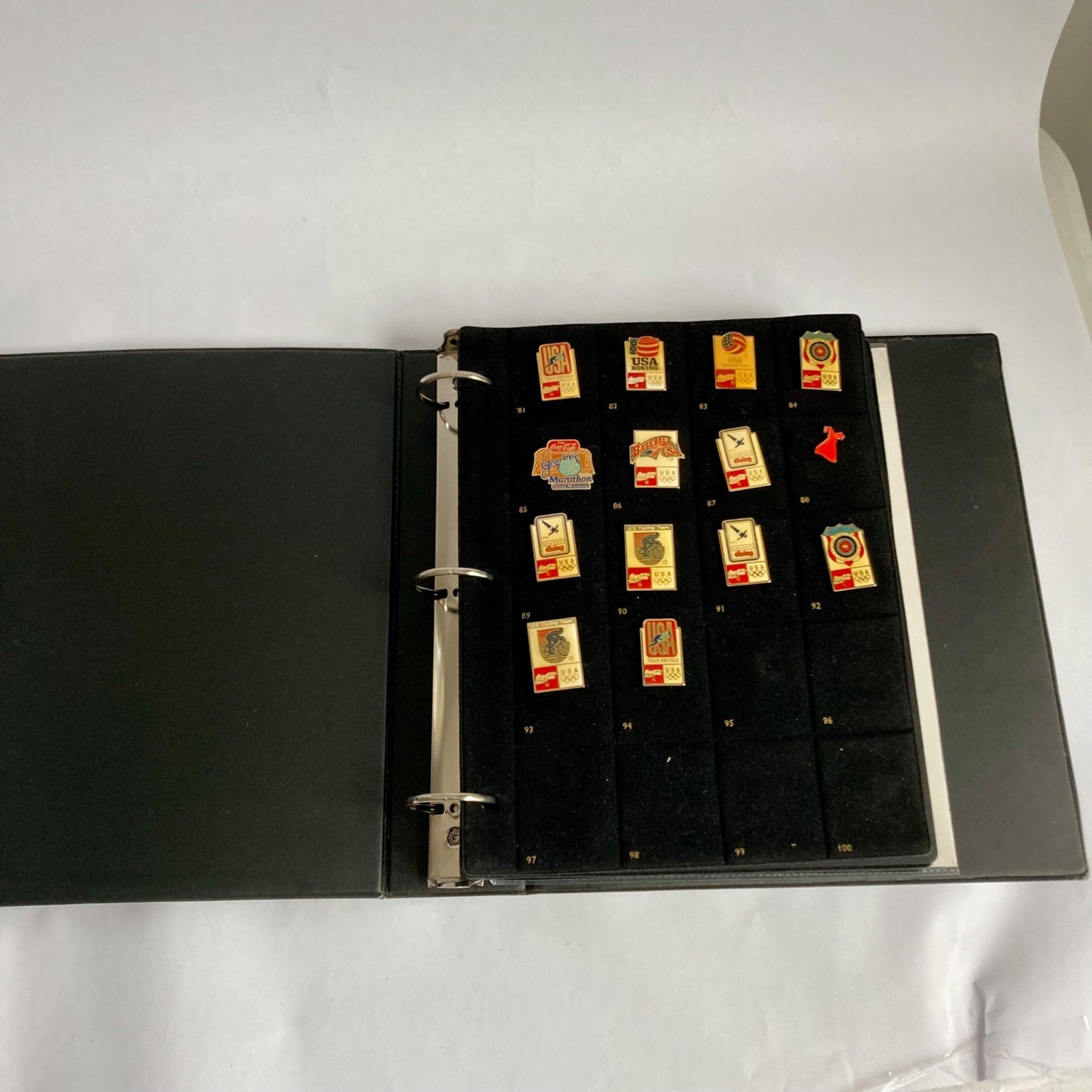 Lot 51 USA Olympic Coca-Cola Pins & Vintage Coke Magazine Ad