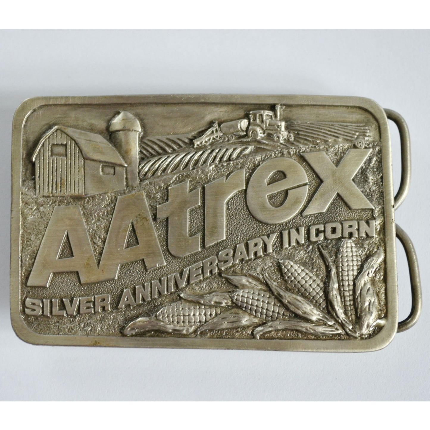 AAtrex Silver Anniversary Corn Pewter Belt Buckle