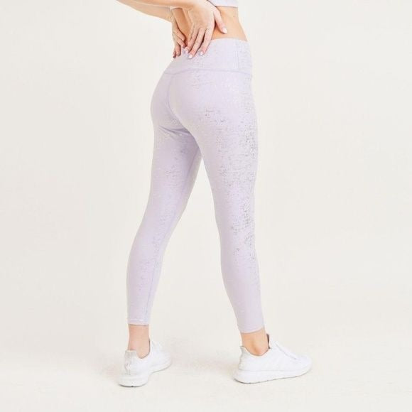 Women's Active Wear Matching Set Leggings and Crop Top Lilac
