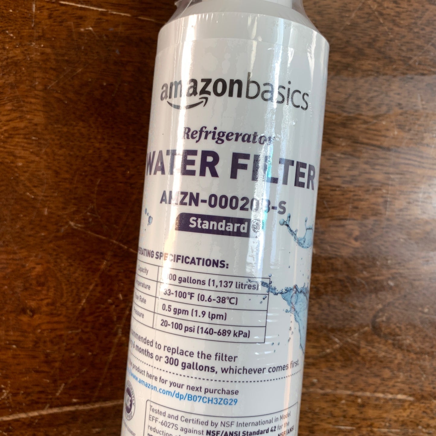 Amazon Basics Refrigerator Water filter AMZN-00020B-S
