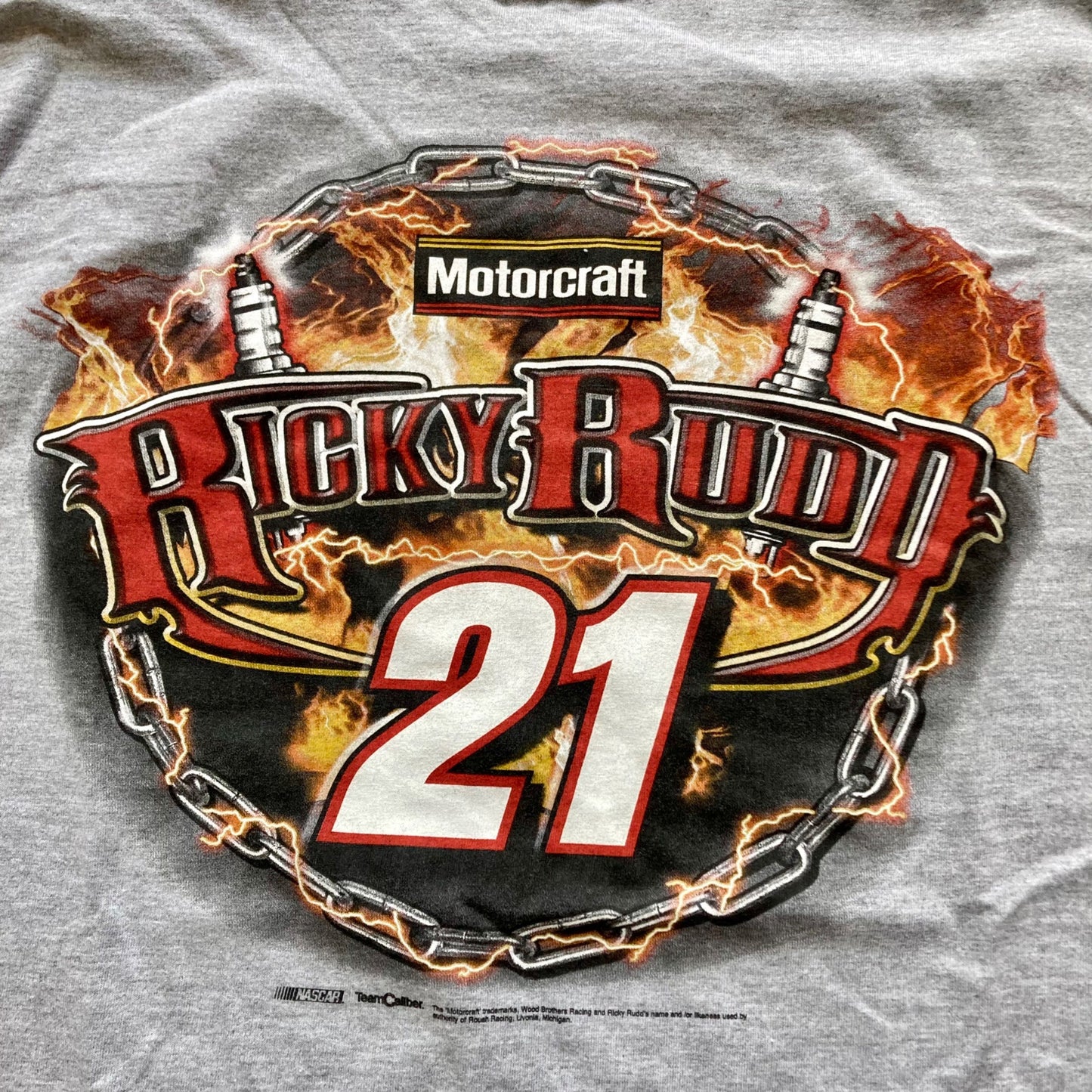 Vintage NASCAR Ricky Rudd #21 Motorcraft Racing T-Shirt Men's L NICE!