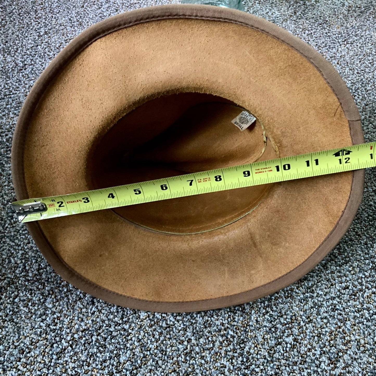 Vintage United Hatters Millinery Leather Cowboy Hat w/ Feathers USA Size Small