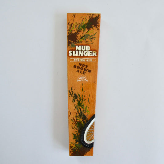 Red Hook Mud Slinger Nut Brown Ale Tap Handle 10" Mountain Bike Tire Beer