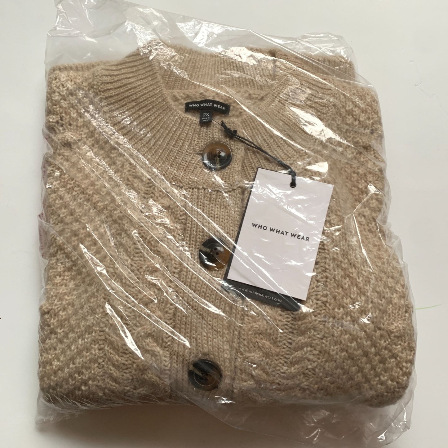 Who What Wear Oatmeal Heather Cardigan Sweater