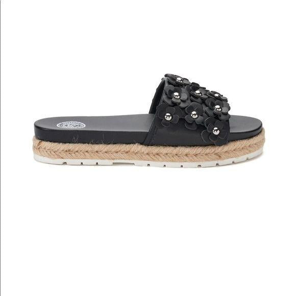 SO Pompane Blush Slide Sandals Floral New Women's 7