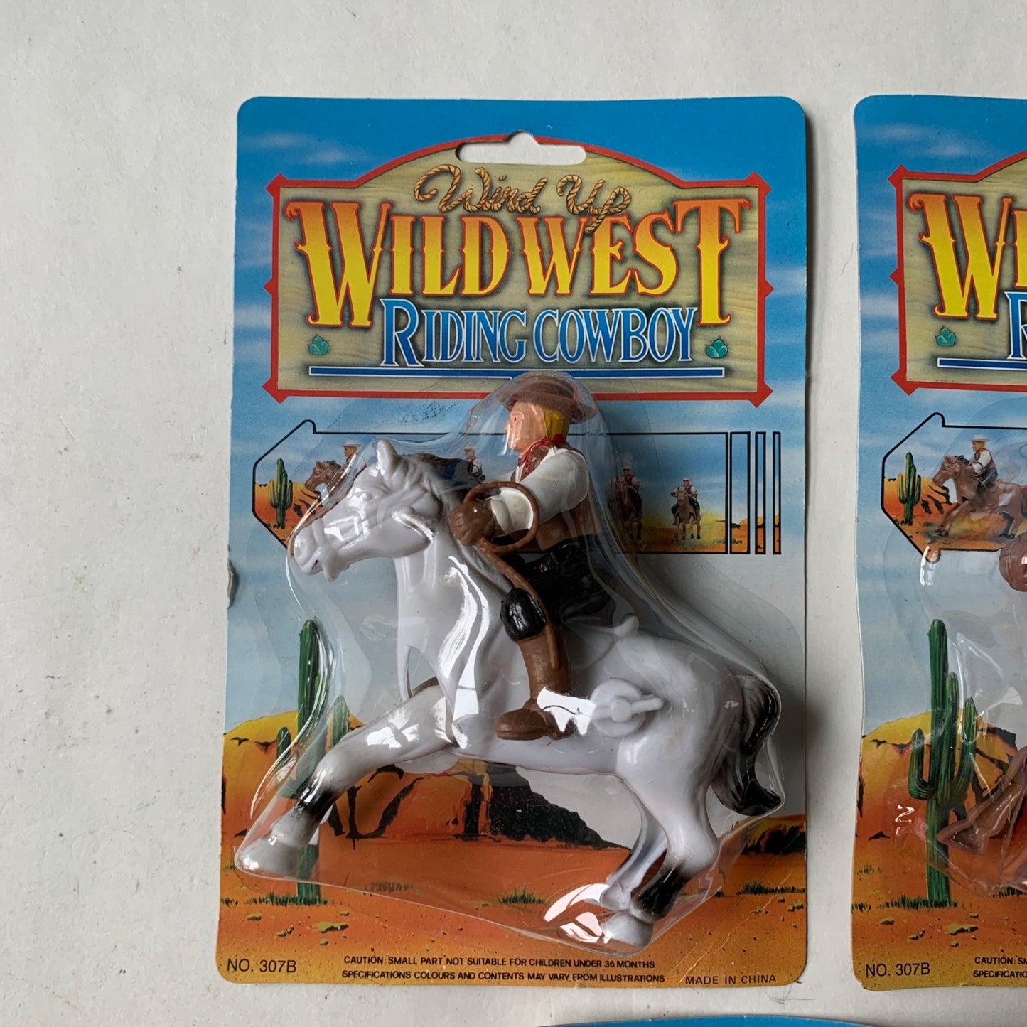 Vintage Wild West Wind Up Riding Cowboy Lot of 3 Toys Figures