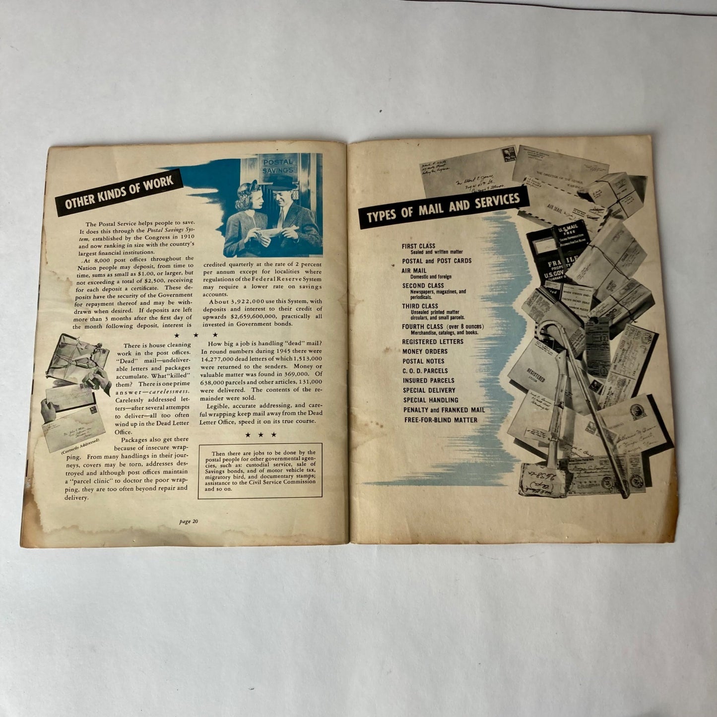 1946 Your Postal Service Book USPS Post Office Rate Book