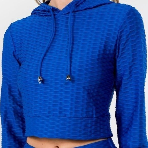 New Honey-Comb Activewear Set Cropped Hoodie & Brazilian Butt Lifting Leggings