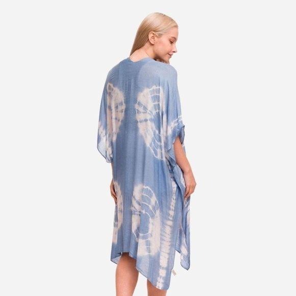 NEW Women's Lightweight Tie Dye Print Kimono