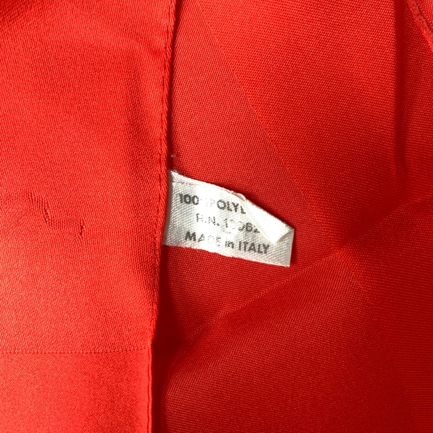 Vintage Solid Red Made in Italy Scarf