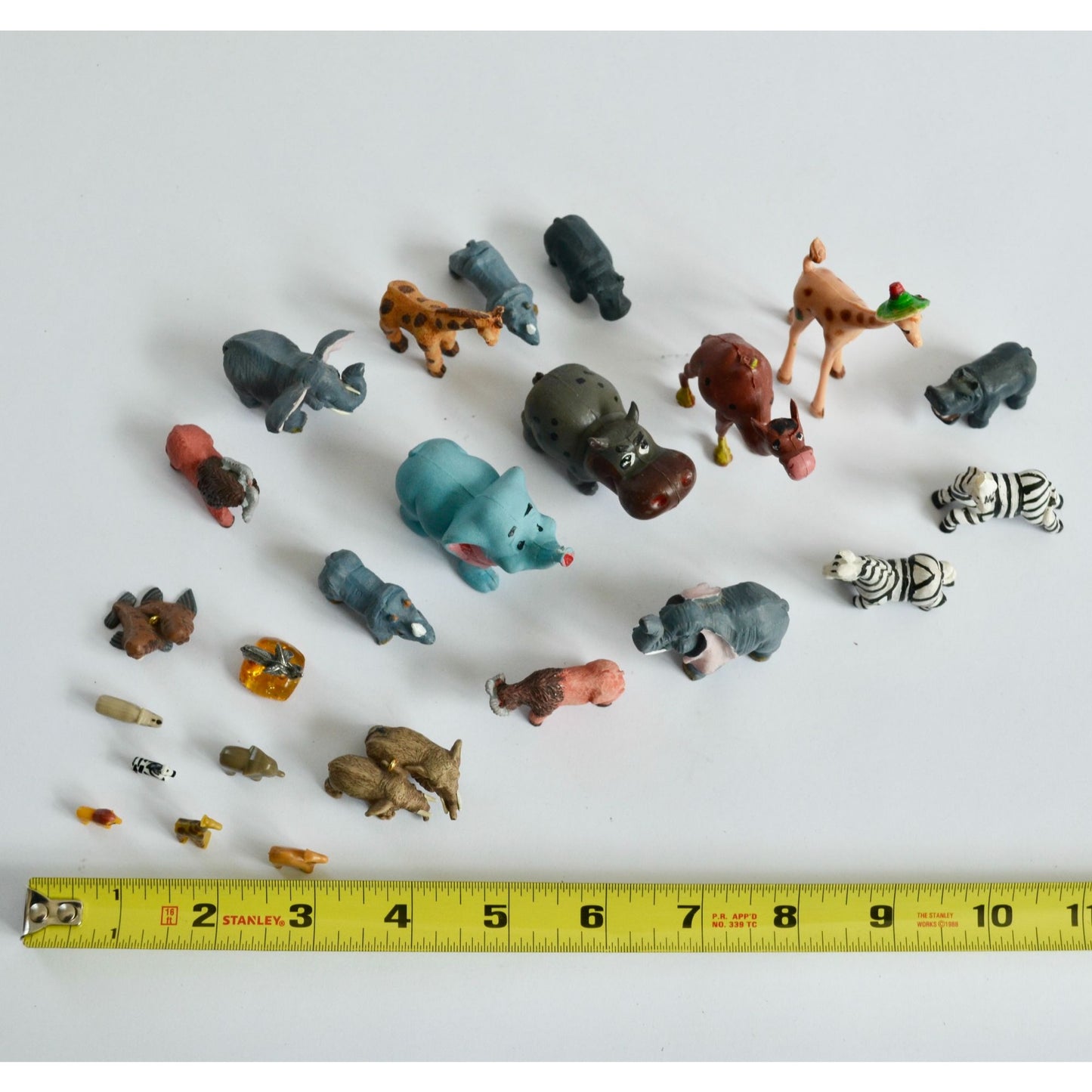 Large Lot Miniature Animal Figurines Toy Figures Hallmark Hong Kong Vintage