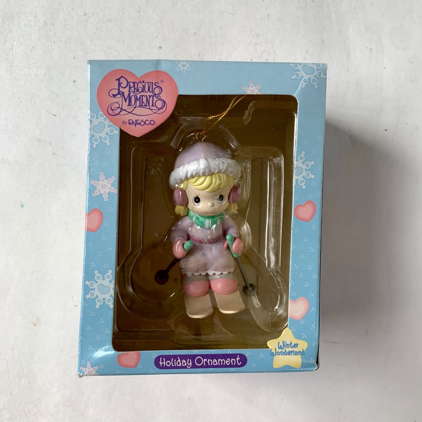 Precious Moments Winter Wonderland Girl Skier Ornament Mint in Box