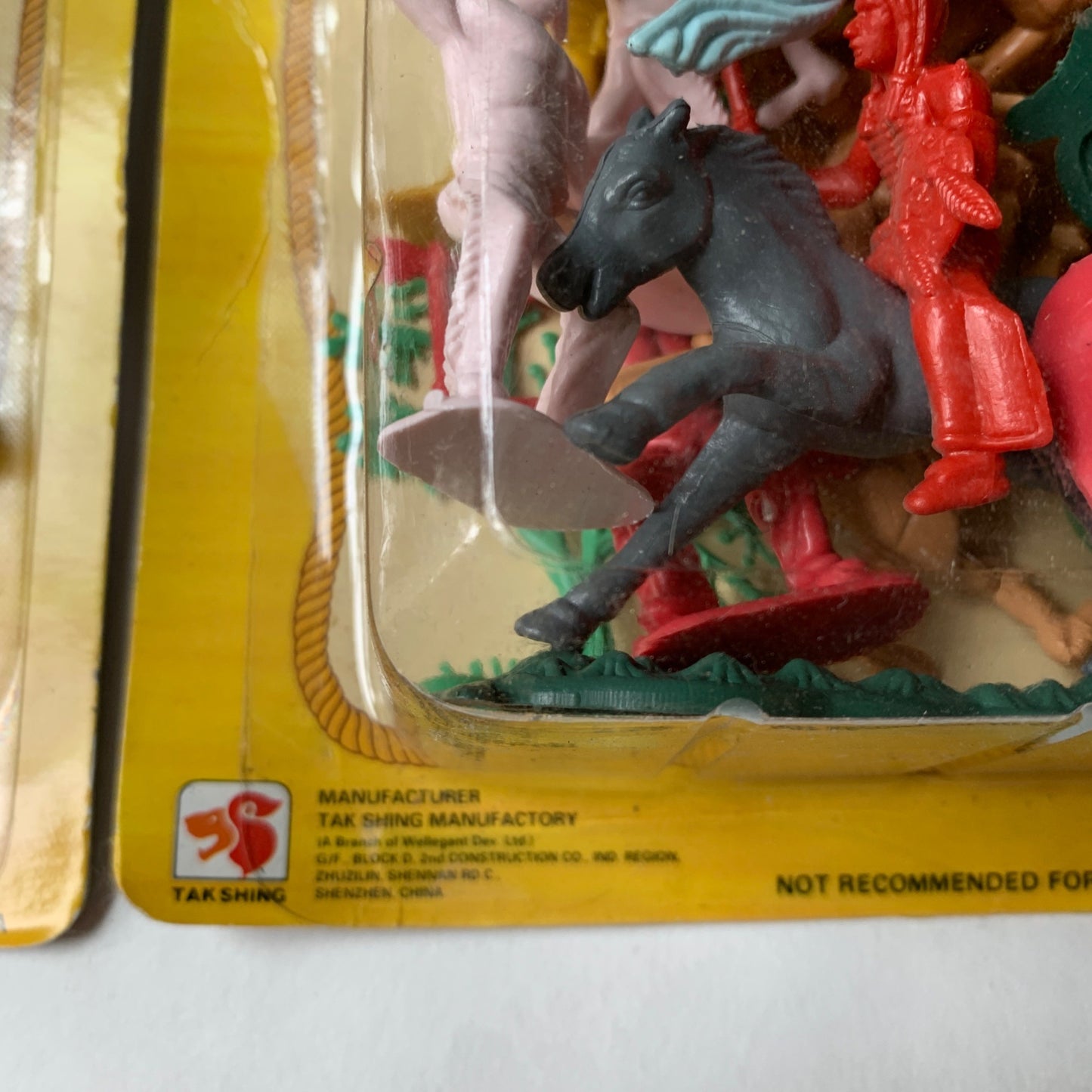 Tak Shing Figure Master Wild West Cowboy & Indian Play Set Vintage New