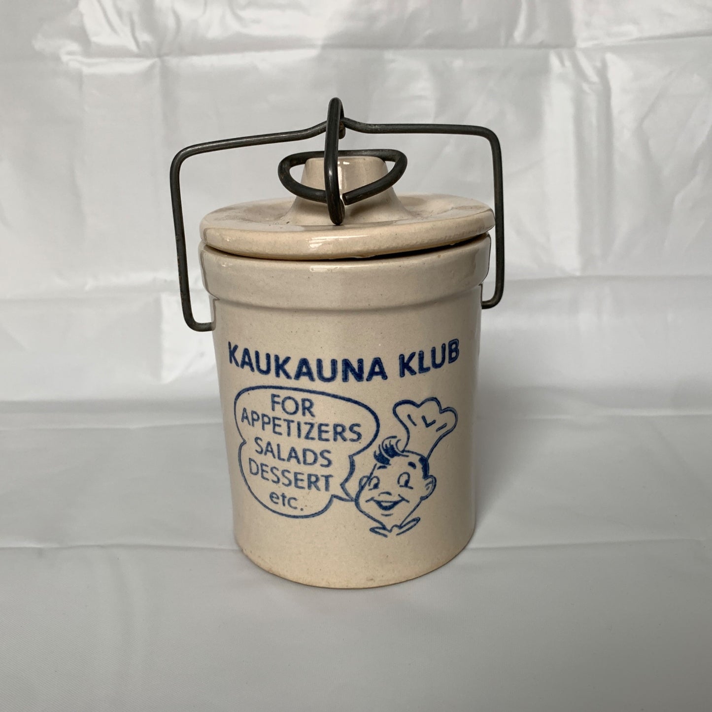 Kaukauna Klub Vintage Small Lidded Crock