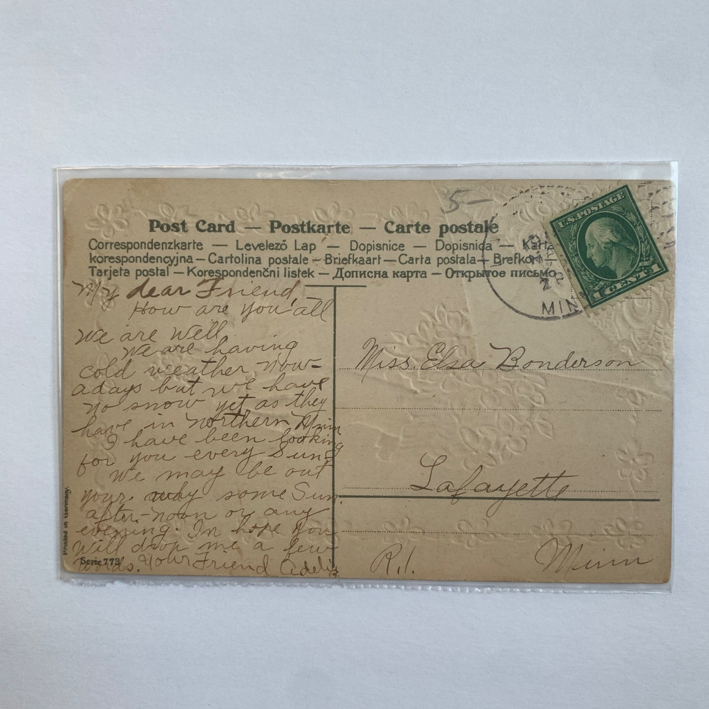 Antique Early 1900s Postcard Many Happy Returns of the Day