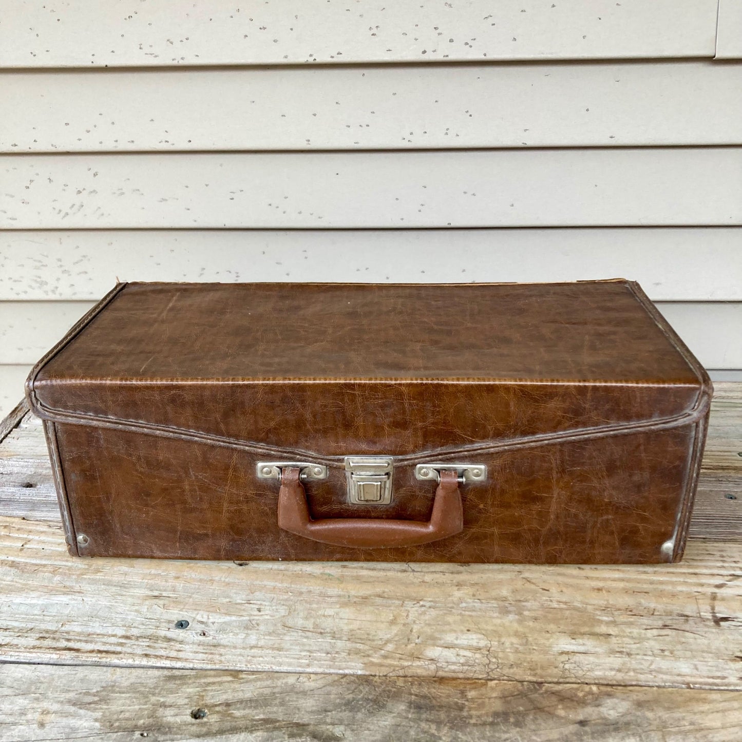 Vintage Faux Leather 8-Track Case & 21 Tape Lot