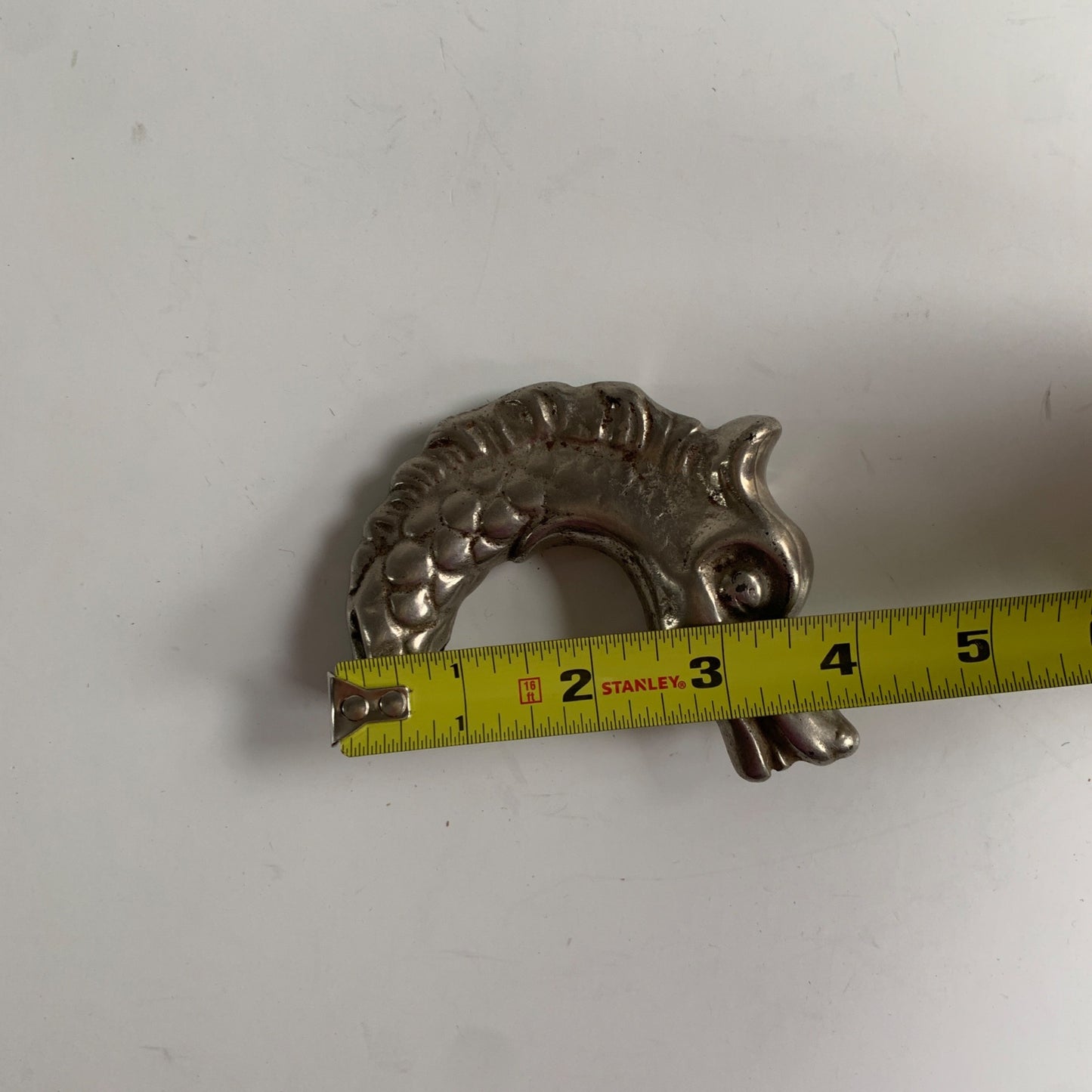 Vintage Dragon Head Walking Cane Handle Topper Hood Ornament Metal HEAVY!