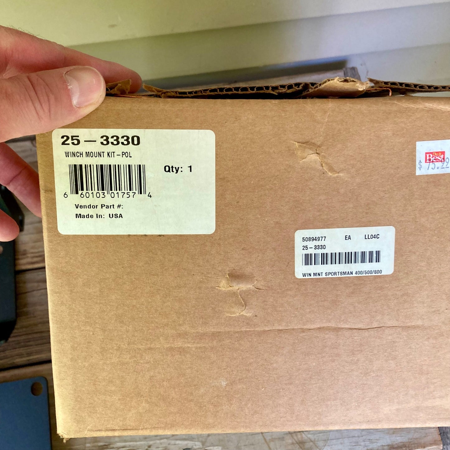 Polaris Sportsman 500/800 ATV Winch Mount Kit Bracket 25-3330 NEW