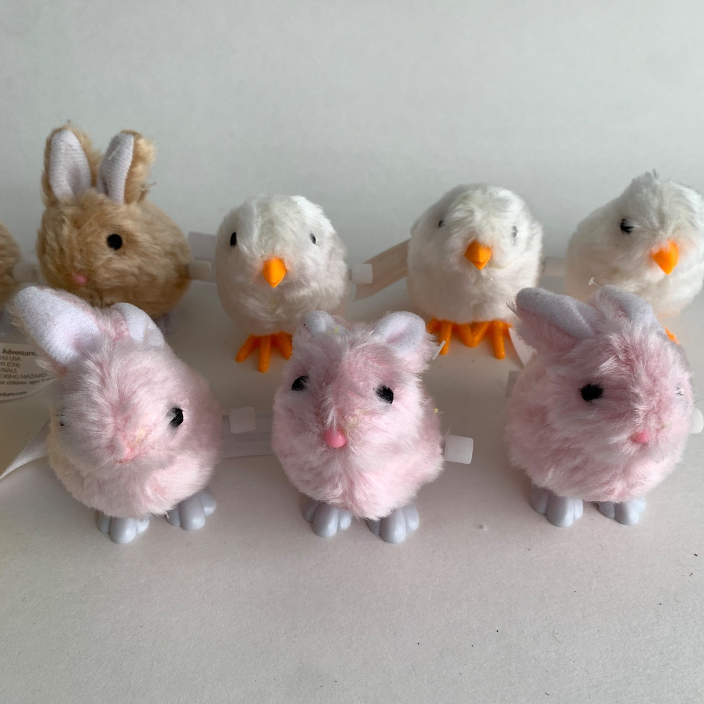 2015 Animal Adventure Wind Up Chickens Bunnies Lot of 11