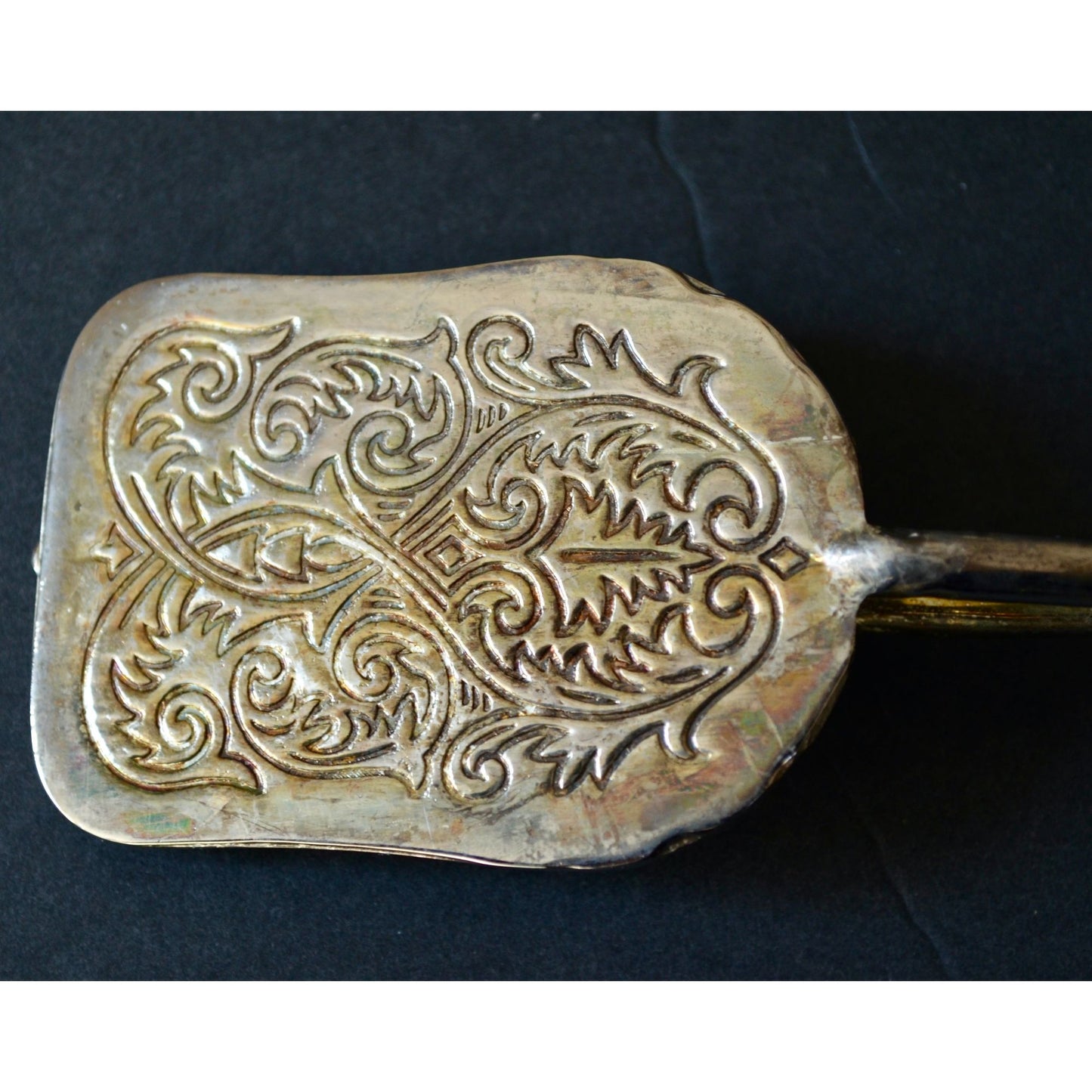 Vintage Ornate Silver Bread Pastry Tongs