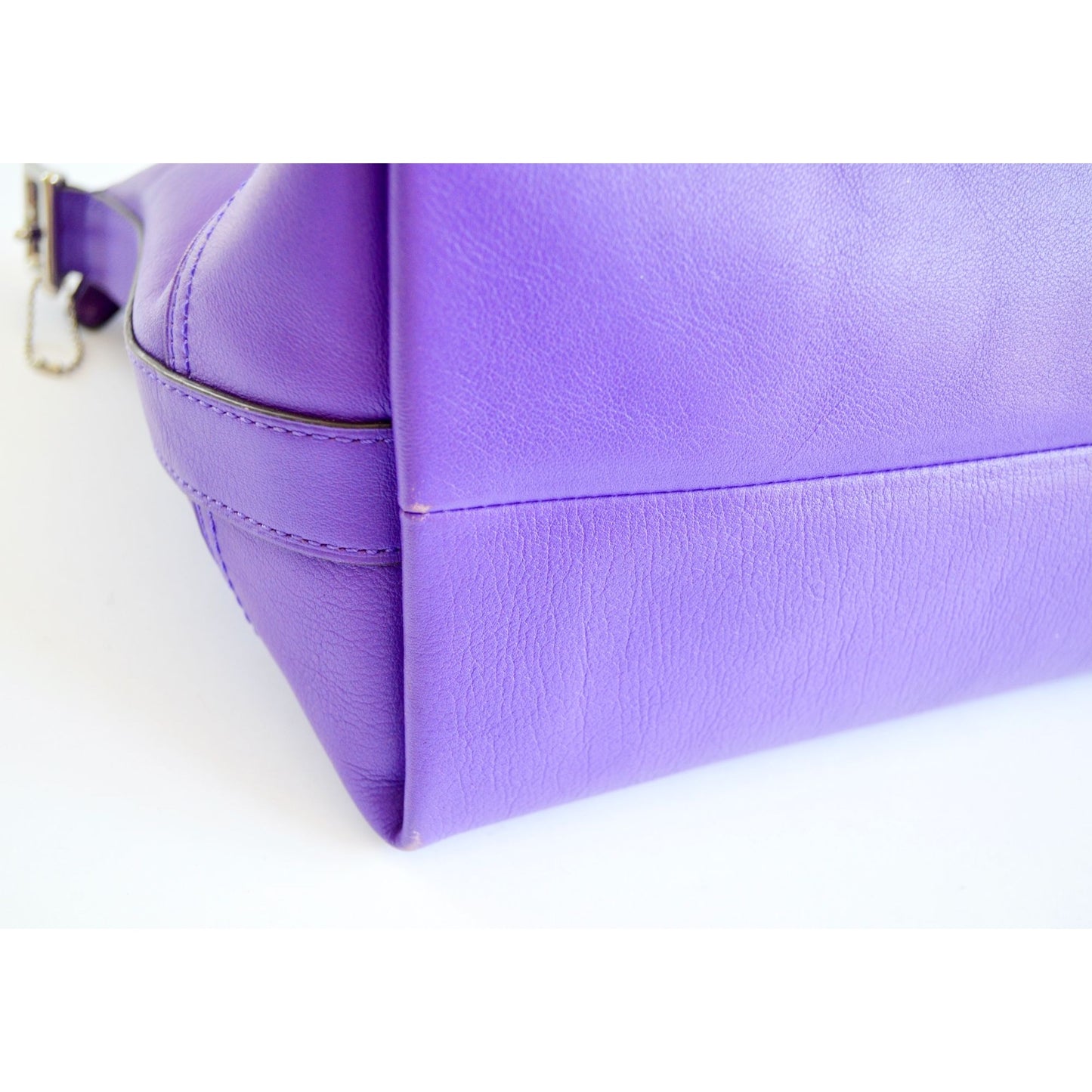Coach 21132 Molly Purple Ultraviolet Leather Handbag NO CROSSBODY STRAP