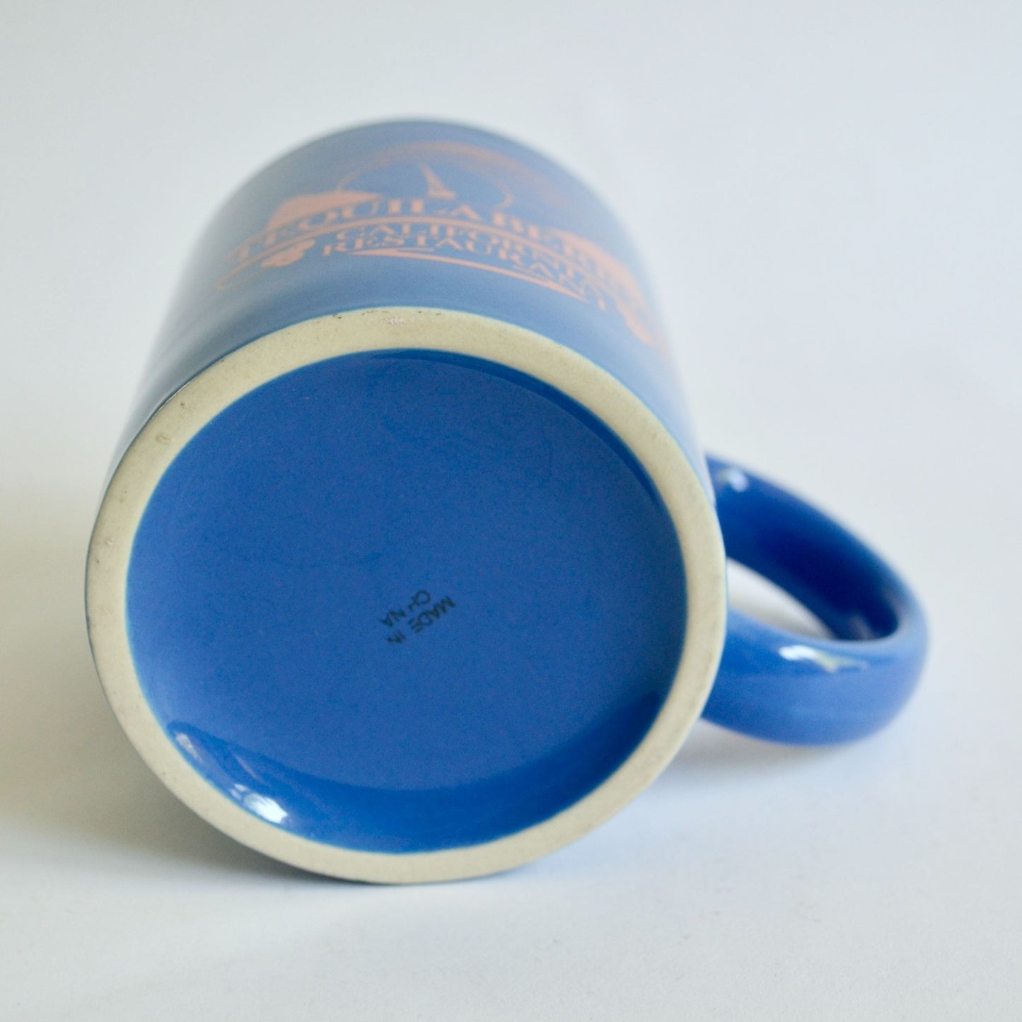 Tequilaberry's California Restaurant Blue Vintage Ceramic Coffee Mug