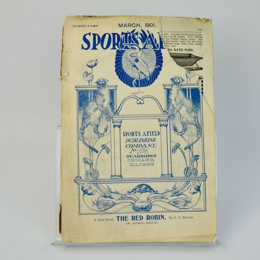 RARE March 1901 Sports Afield Magazine Antique Hunting Fishing