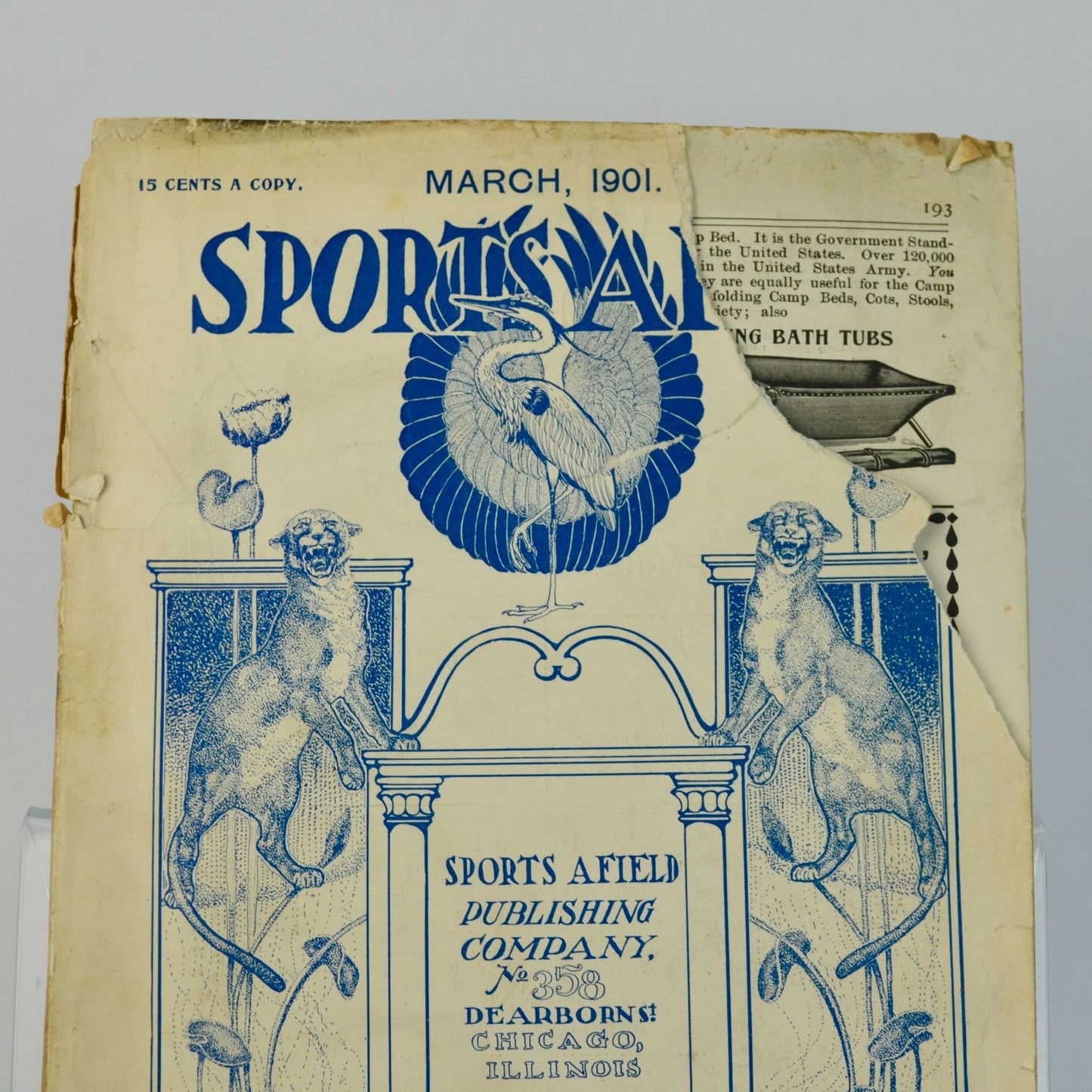 RARE March 1901 Sports Afield Magazine Antique Hunting Fishing