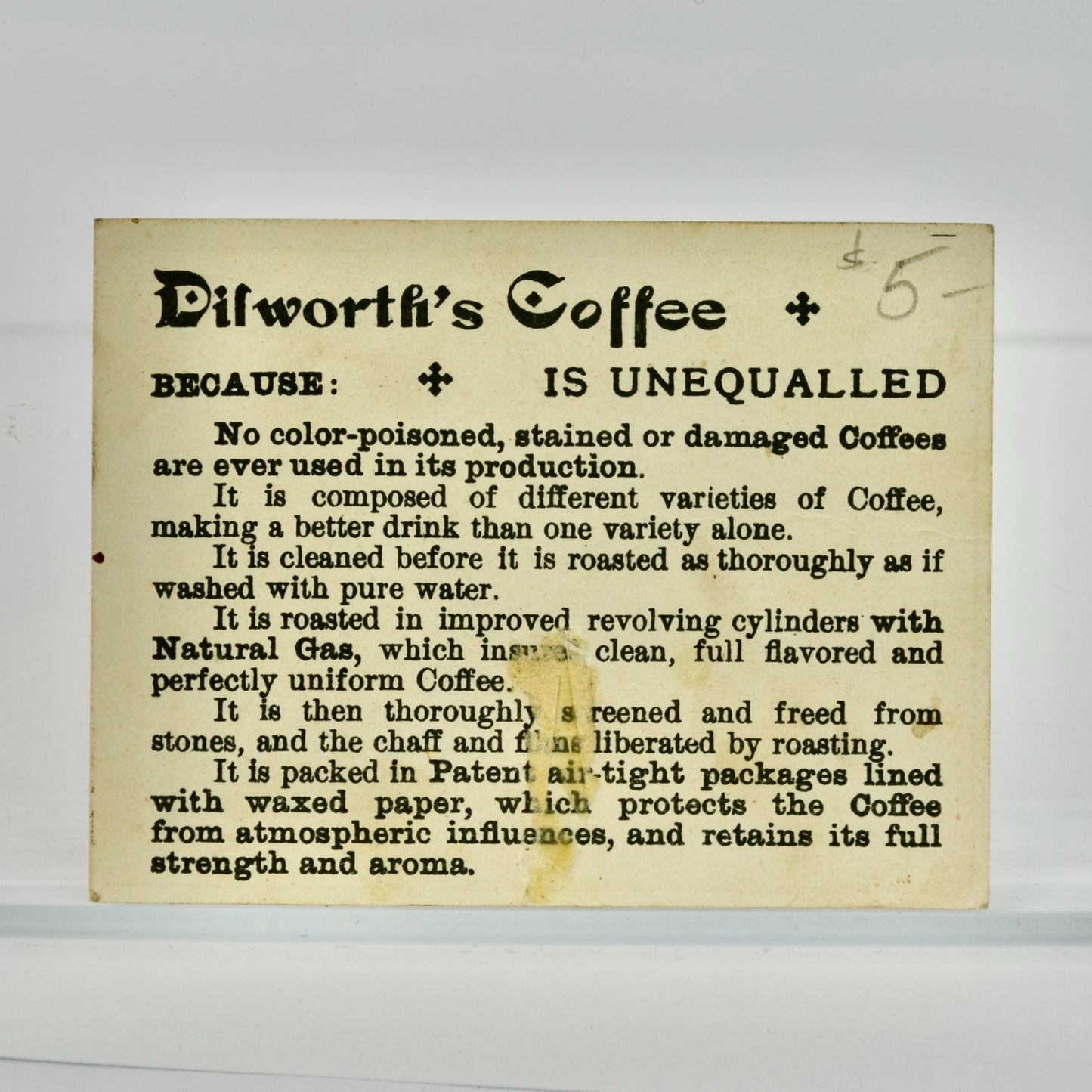 Dilworth's Coffee Antique Victorian Trading Card Girl Basket