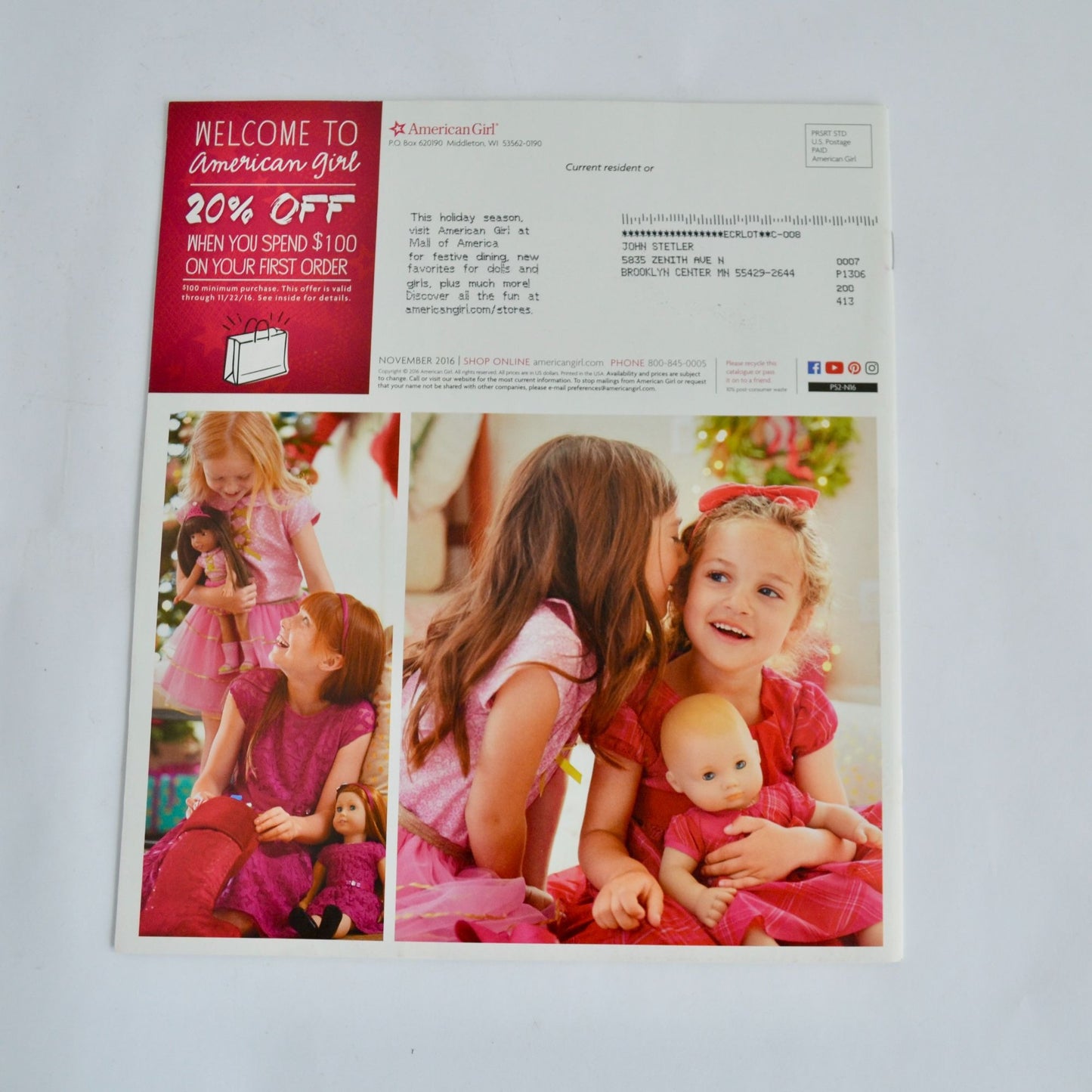 American Girl Catalog November 2016