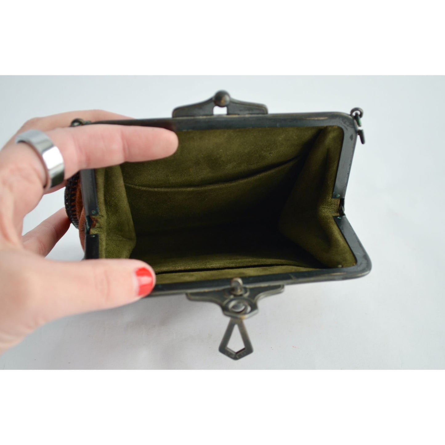 Vintage Tooled Leather Edwardian Purse