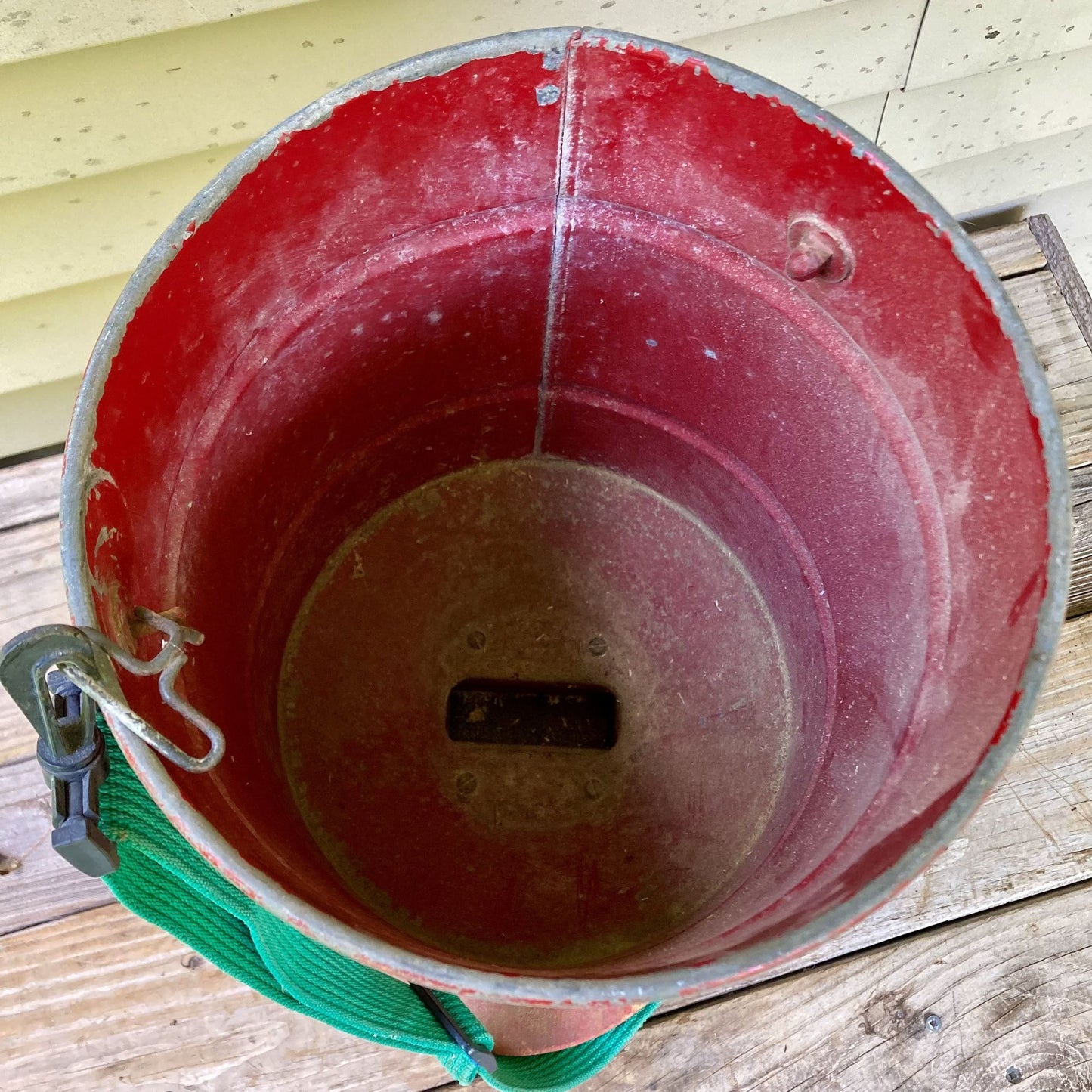 Vintage Cyclone Seeder Red w/ Strap Hand-Held Spreader Urbana, Indiana
