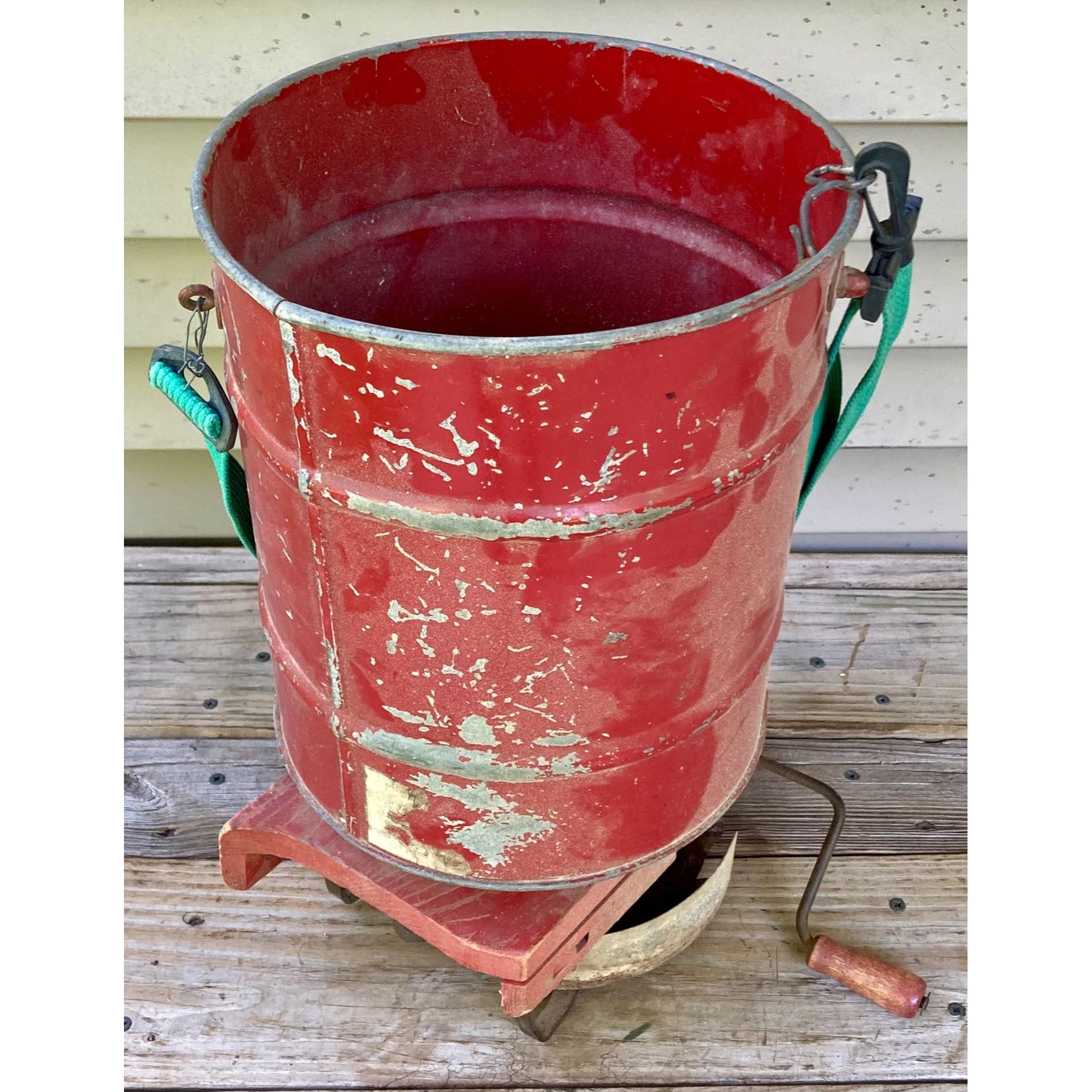 Vintage Cyclone Seeder Red w/ Strap Hand-Held Spreader Urbana, Indiana