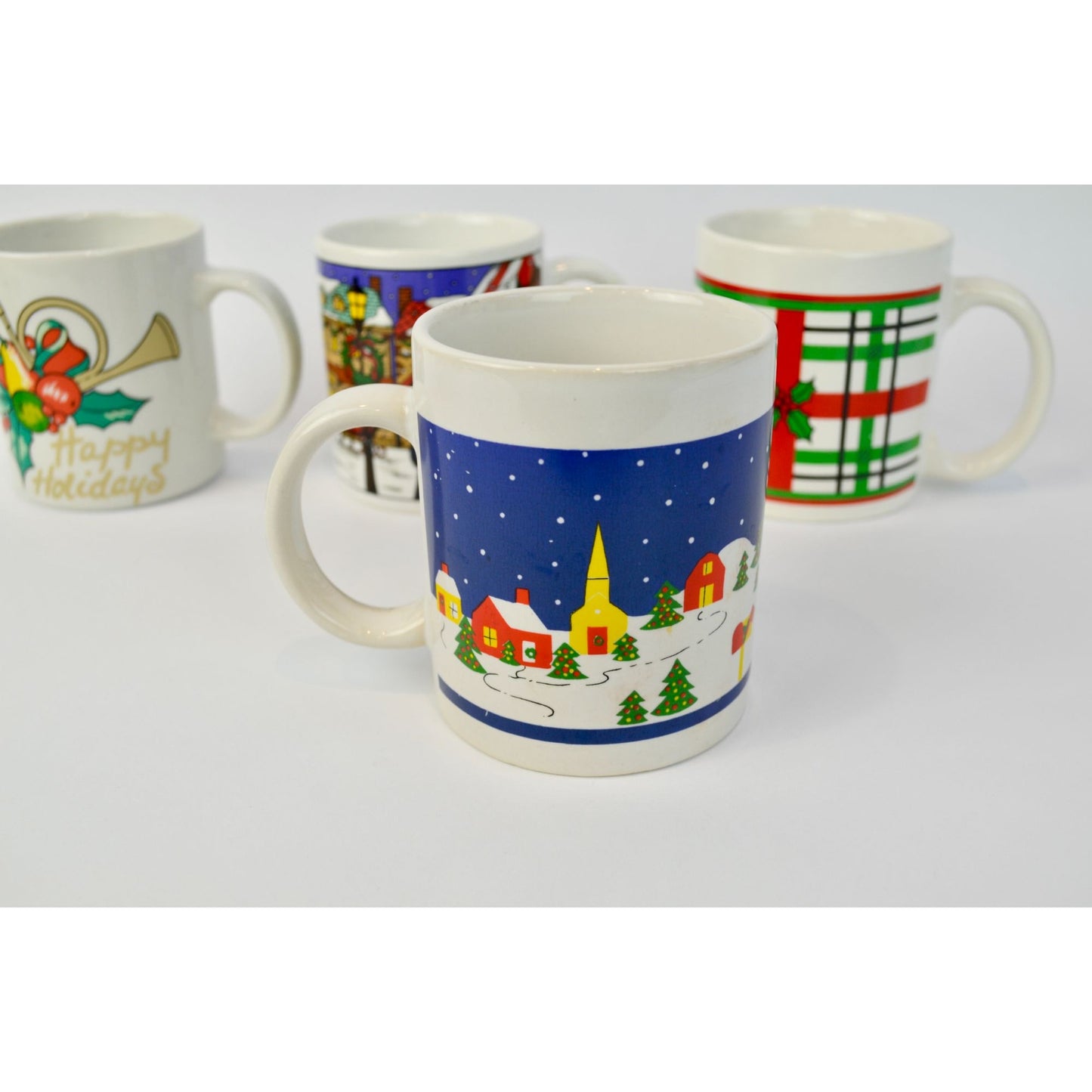 80s 90s Vintage Christmas Mugs Assorted Lot of 6