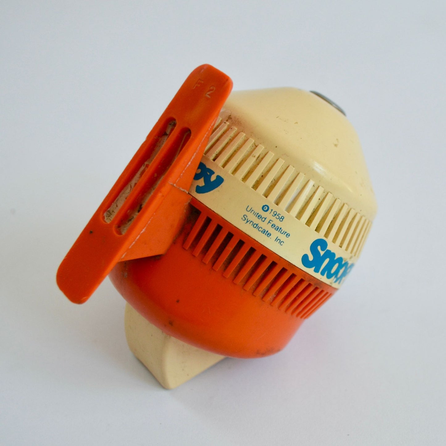 Vintage 1980's Zebco Snoopy Reel Orange Fishing Spincast
