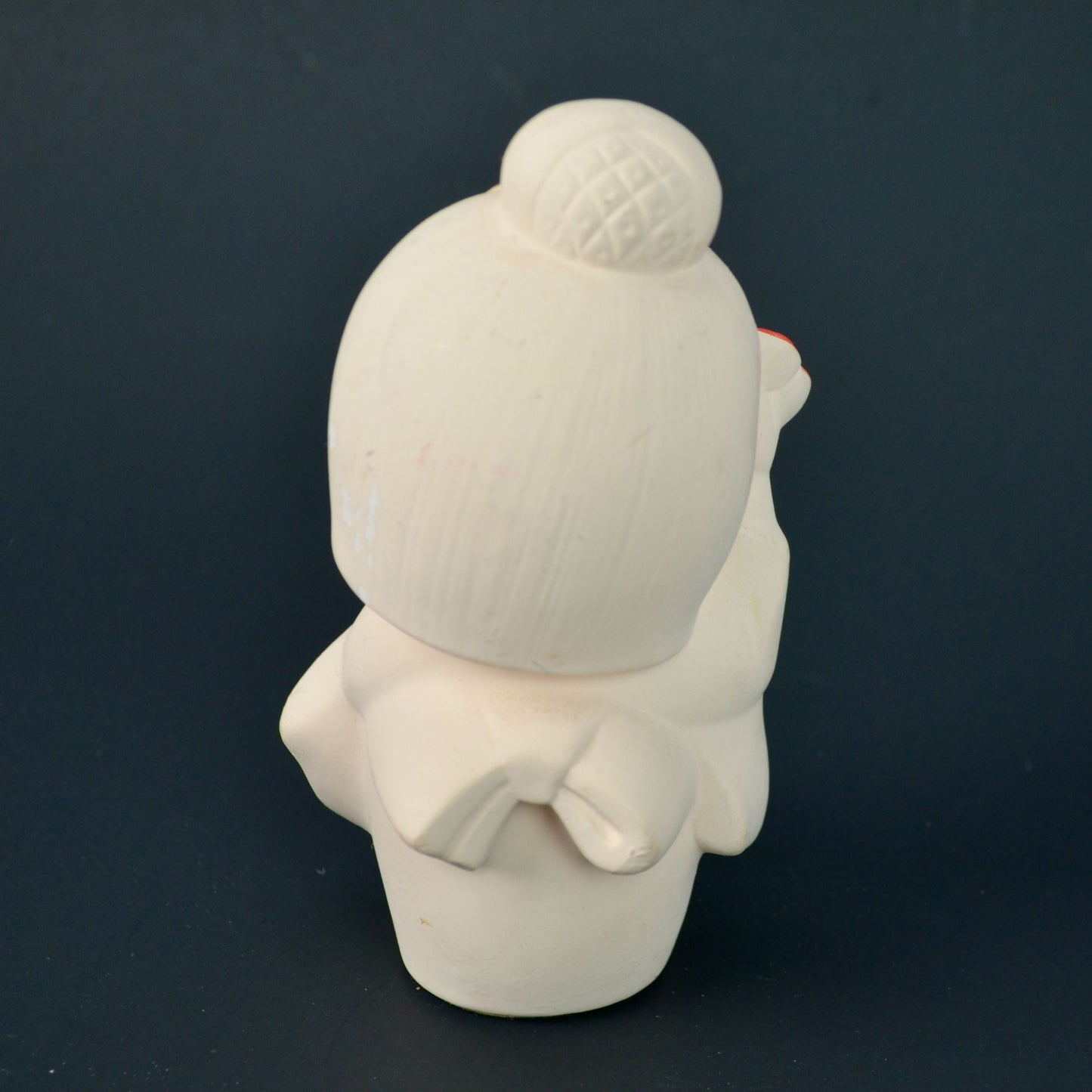 Japanese Hakata Bisque Geisha Doll In Pink Kimono Flowers Keep World Green