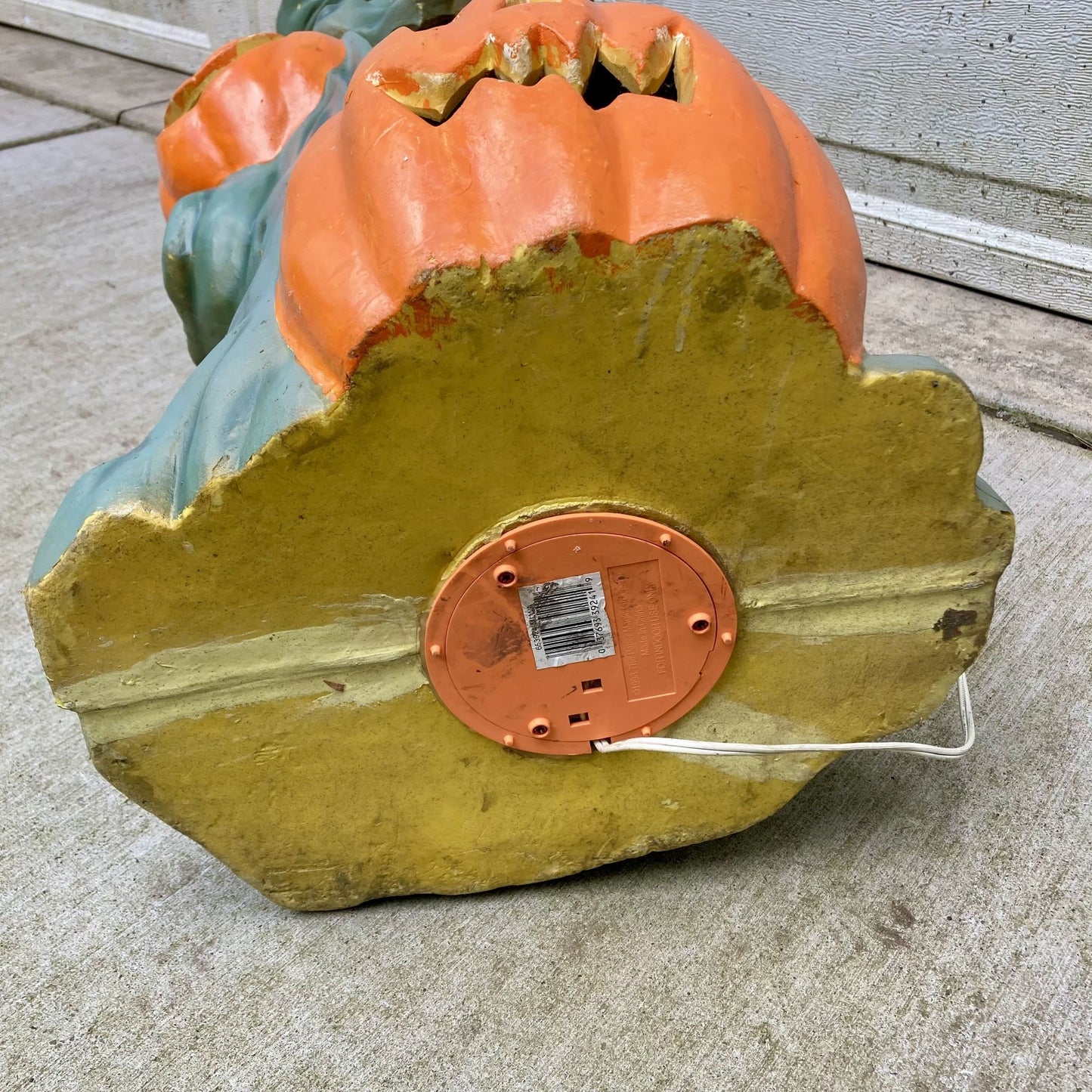 Vintage Halloween Blow Mold Spooky Tree Lighted w/ Face Pumpkin J-O-L WORKS