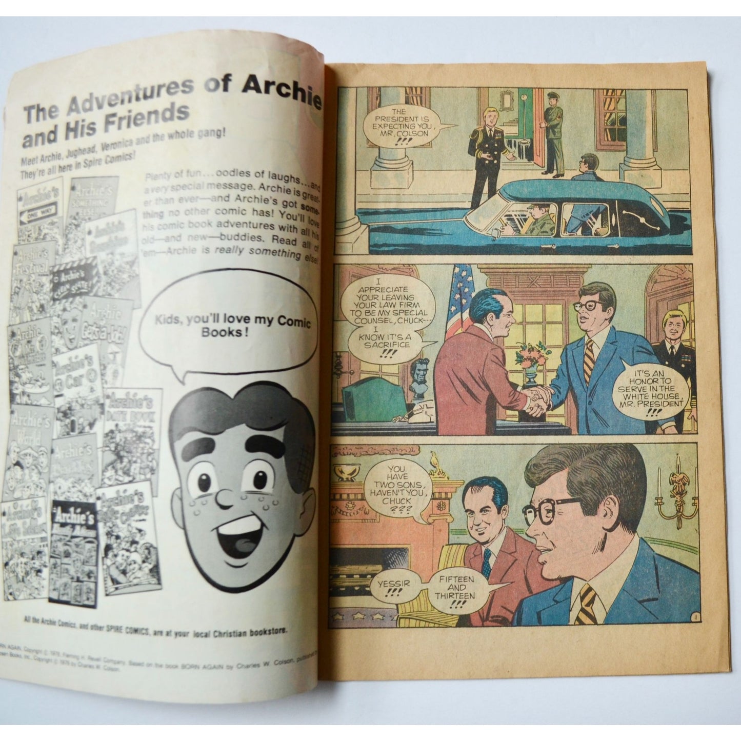 Born Again Chuck Colson Spire Vintage Comic Book