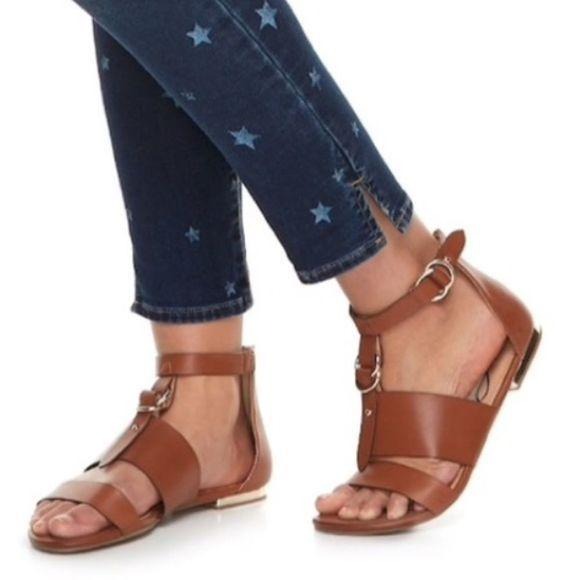 New Apt. 9 Organized Cognac Gladiator Sandals No Box