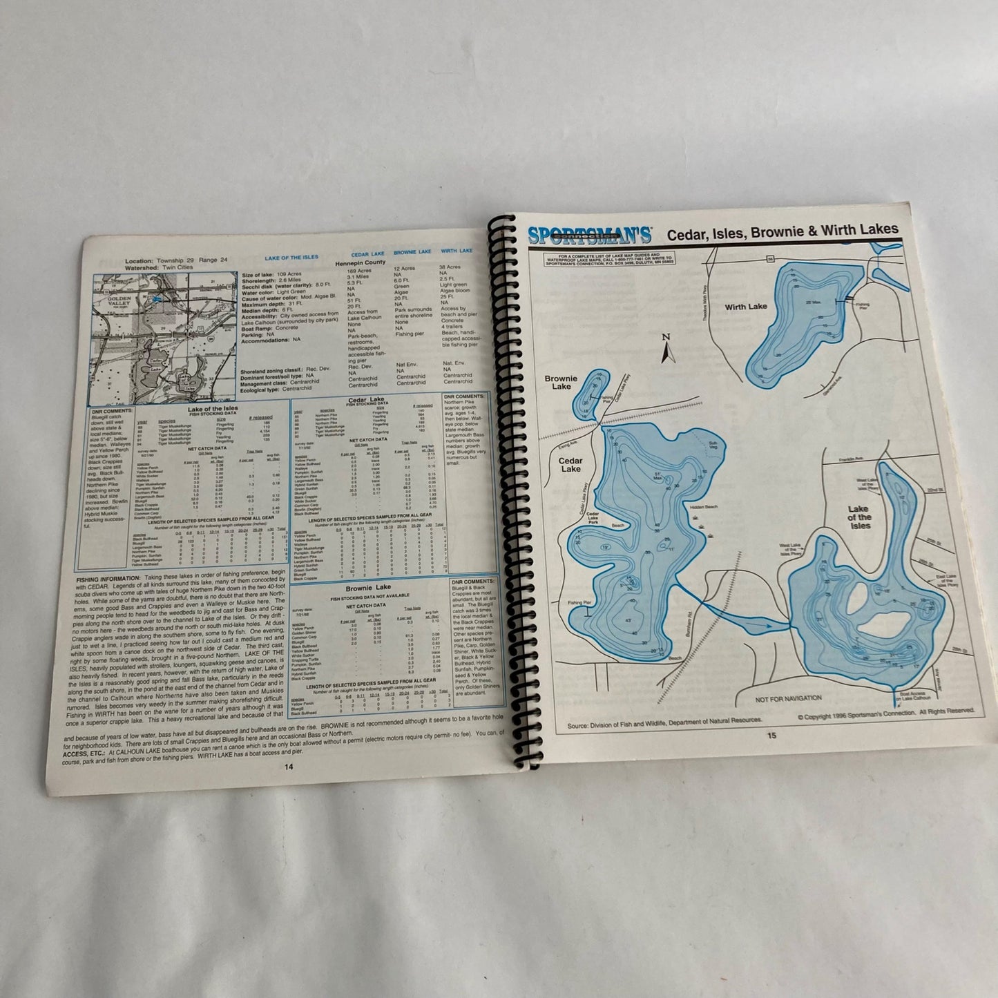 Sportsman's Connection Twin Cities Area Fishing Map Guide Book Minnesota MN