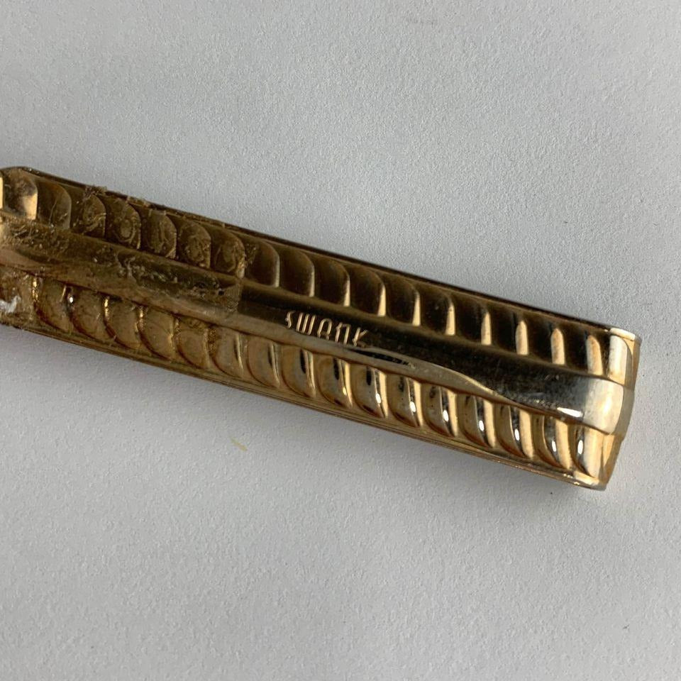 Vintage Swank Men's Tie Clip Gold Silver