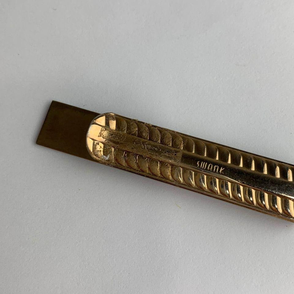Vintage Swank Men's Tie Clip Gold Silver