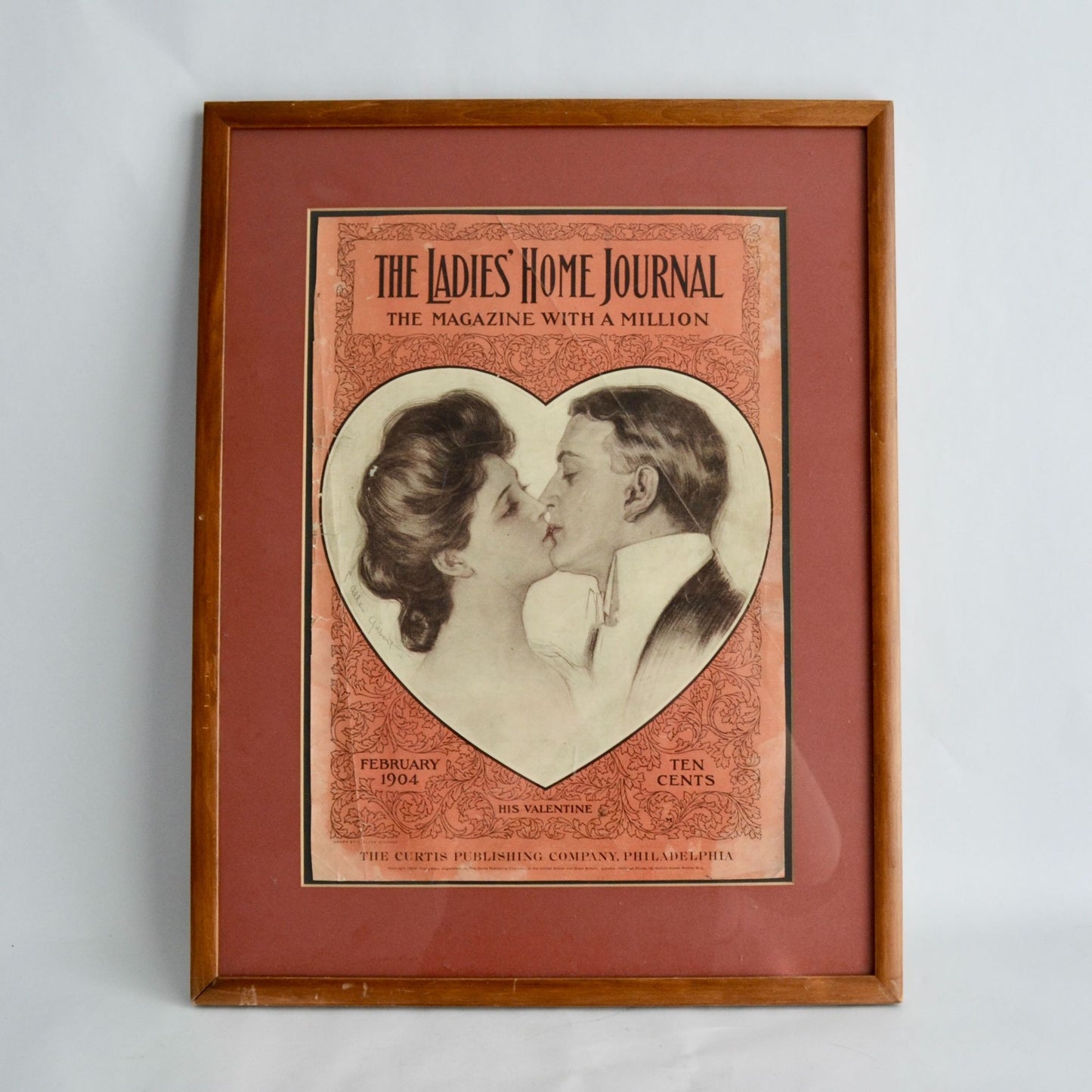 1904 Ladie's Home Journal February Front Cover Antique Framed